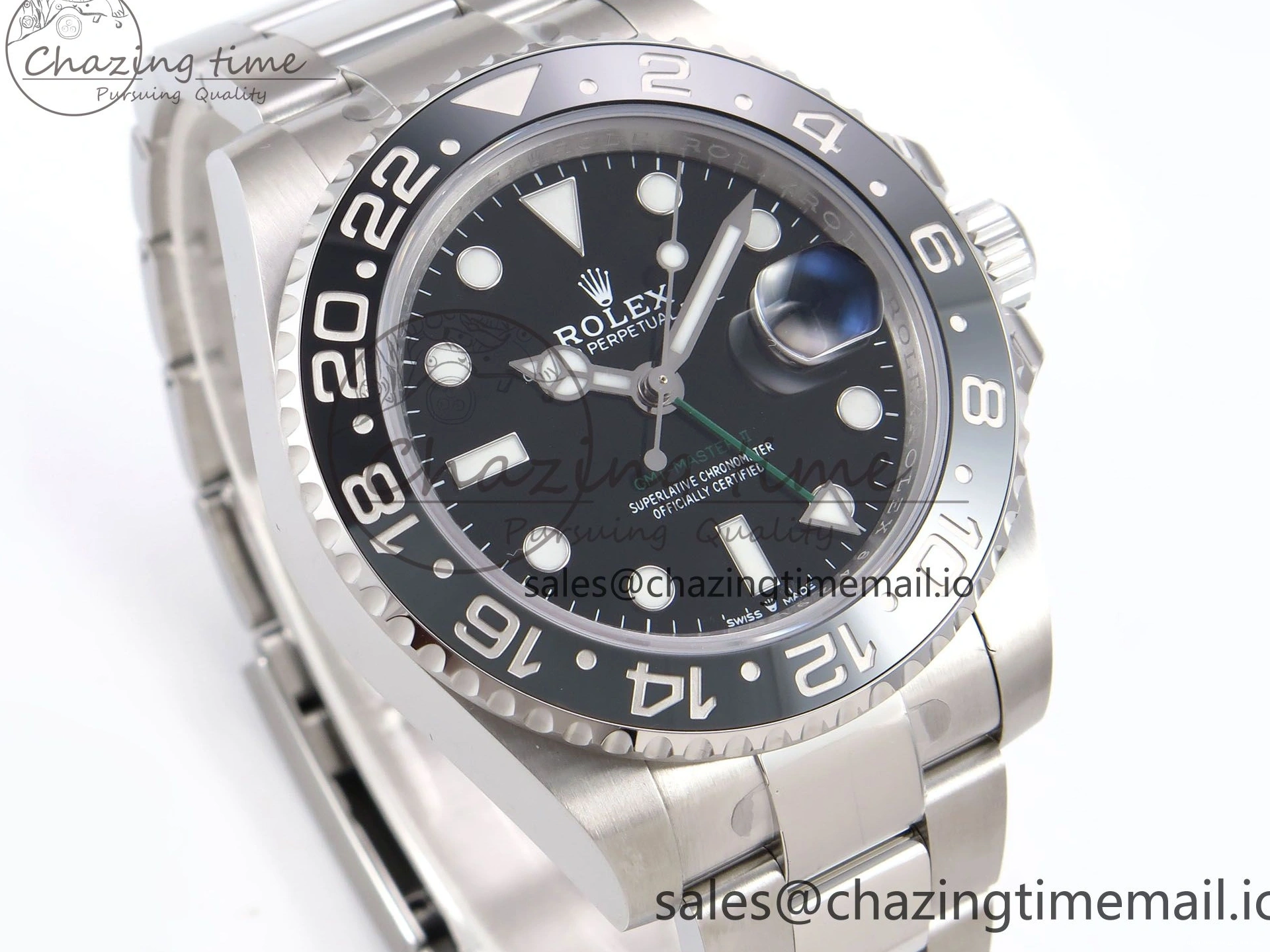 Good Copy Rolex Watches GMT-Master Bracelet Best Practical SH3285 CHS II Oyster GRNR 1019 EF on 904L 1:1 Edition 126710 1223